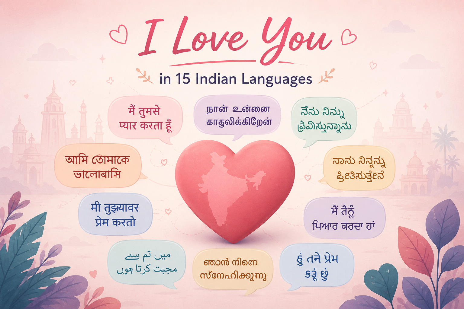 How to Say I Love You in 15 Indian Languages