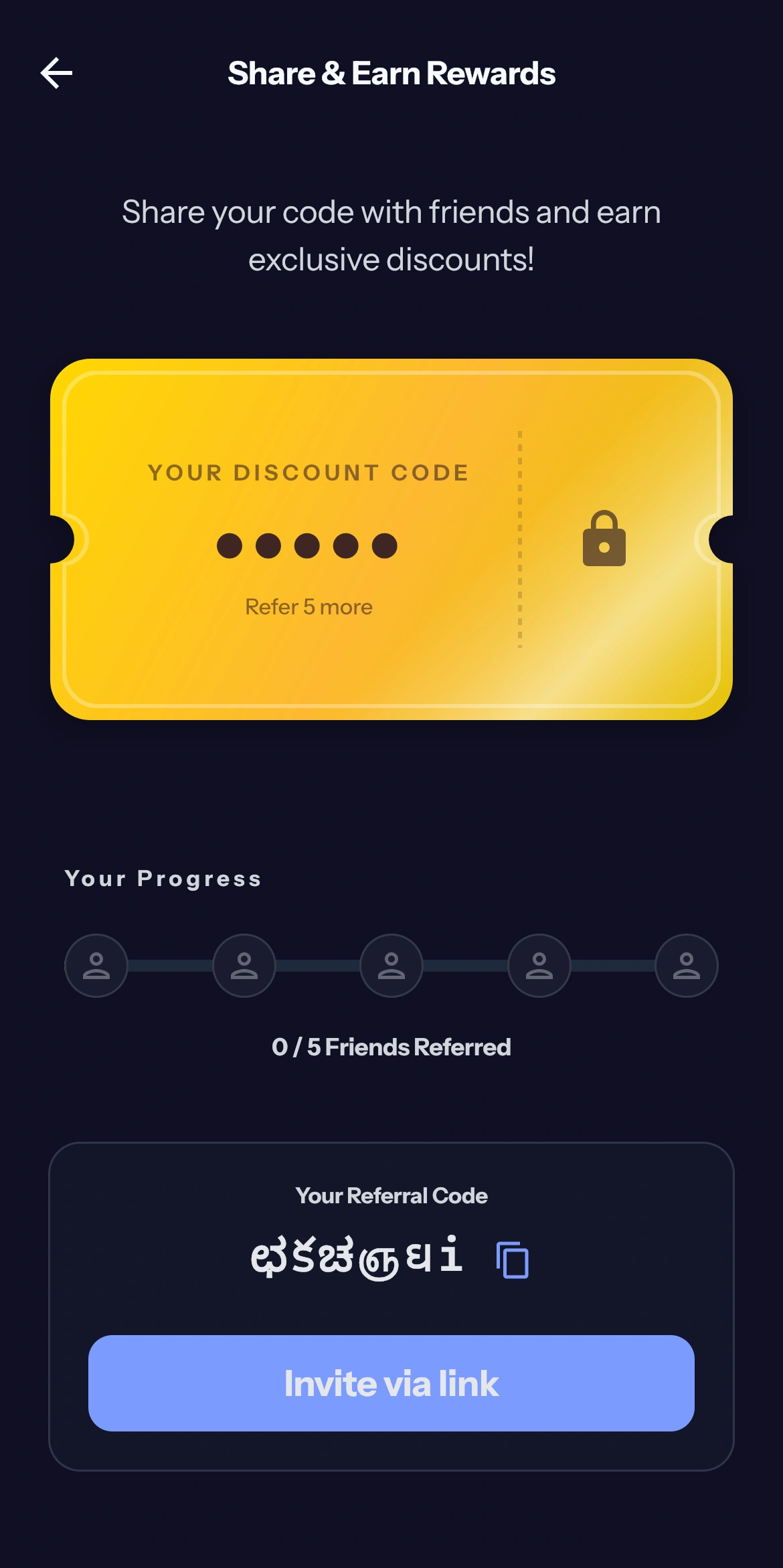 Indilingo Referral Code Screenshot