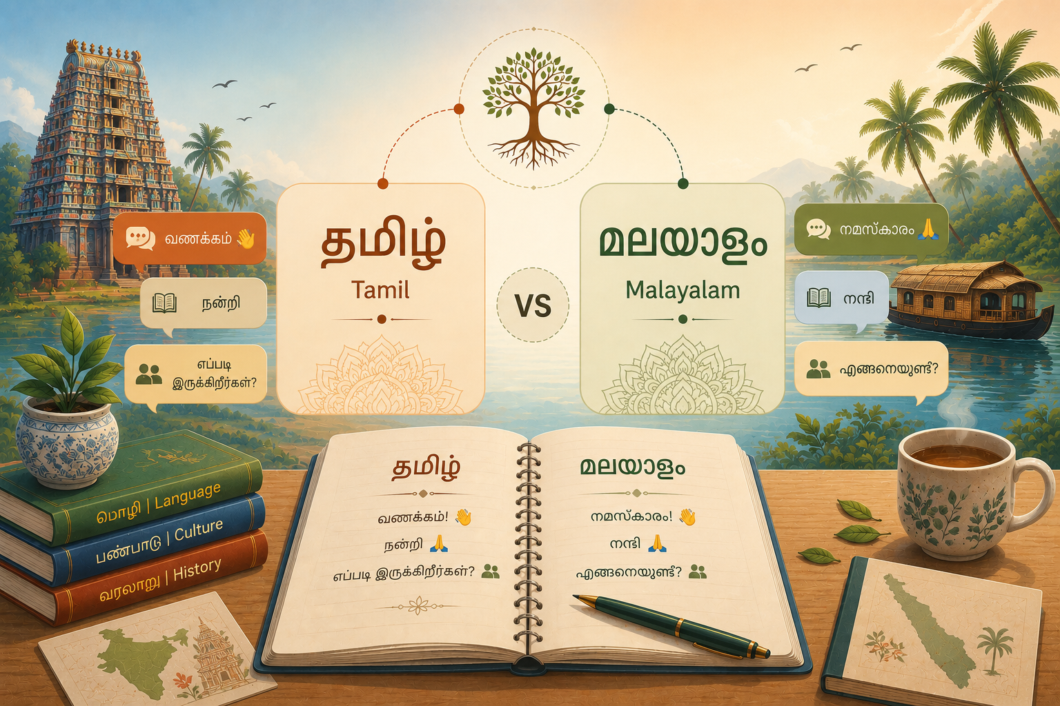 Tamil vs Malayalam: Key Differences and Similarities